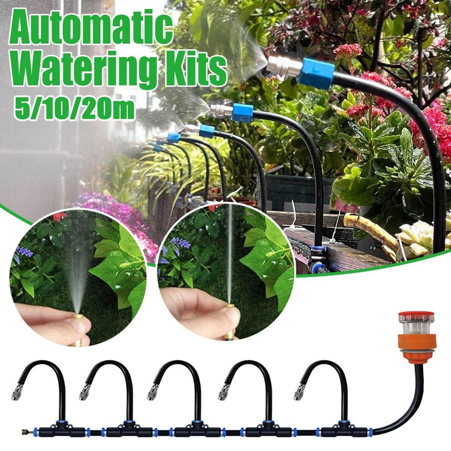 5M 10M 20M Garden Watering System Adjustable Spray Irrigation Hose Sprinkler - 5m