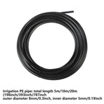 5M 10M 20M Garden Watering System Adjustable Spray Irrigation Hose Sprinkler - 5m