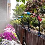 5M 10M 20M Garden Watering System Adjustable Spray Irrigation Hose Sprinkler - 5m - Top-Down View