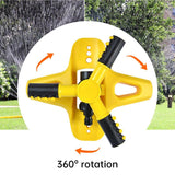 360 Degree Rotating Yellow Sprinkler Automatic Lawn Garden Watering System Villa - 45-Degree Angle