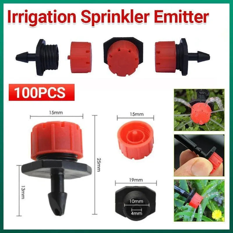 100X Adjustable Micro Flow Dripper for Garden Irrigation Hose