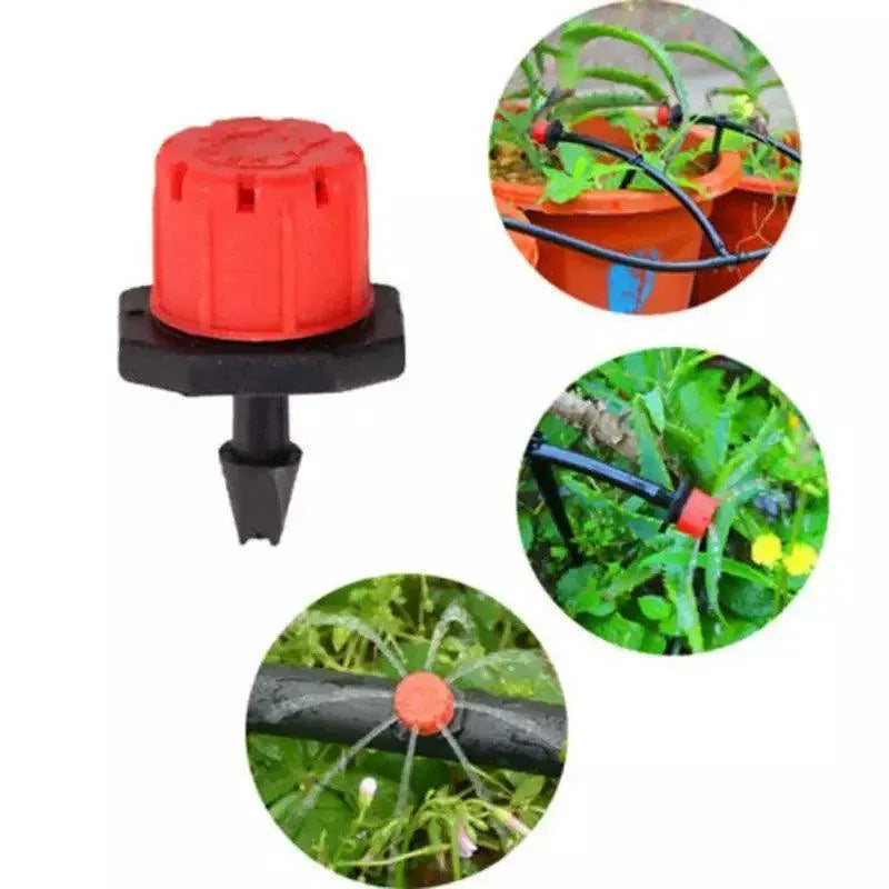 100X Adjustable Micro Flow Dripper for Garden Irrigation Hose
