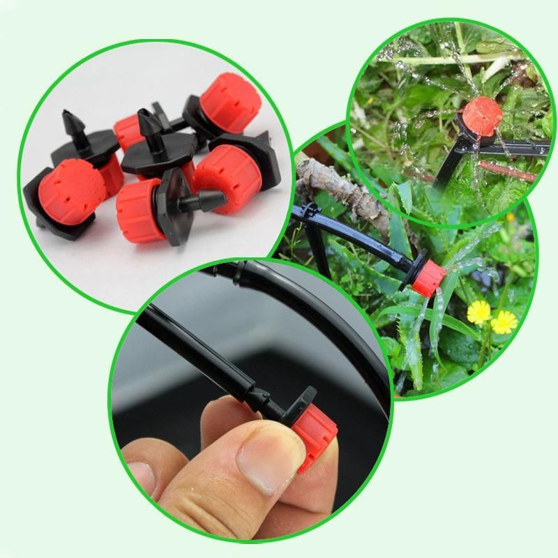 100X Adjustable Micro Flow Dripper for Garden Irrigation Hose