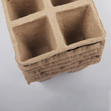 250x 10Grids Nursery Pots Biodegradable Paper Pulp Cup Garden Plant Nursery Tray - Side View