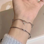 Women Fishtail Bracelet Chain Twisted Cuff Bracelet Bangle Adjustable Bracelets - 2