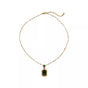 Vintage Paraiba Tourmaline Emerald Gemstone Earrings Ring Necklace Women Gift - Necklace