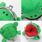 Charming Plush Frog Coin Purse Money Pouch Toy Wallet Unique Cash Bag