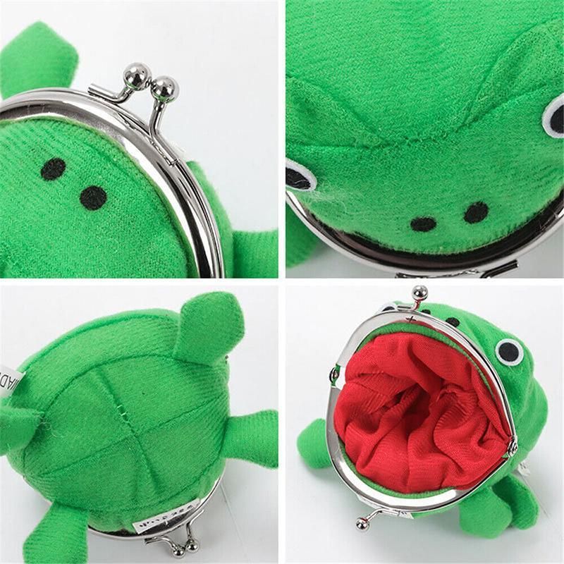 Charming Plush Frog Coin Purse Money Pouch Toy Wallet Unique Cash Bag