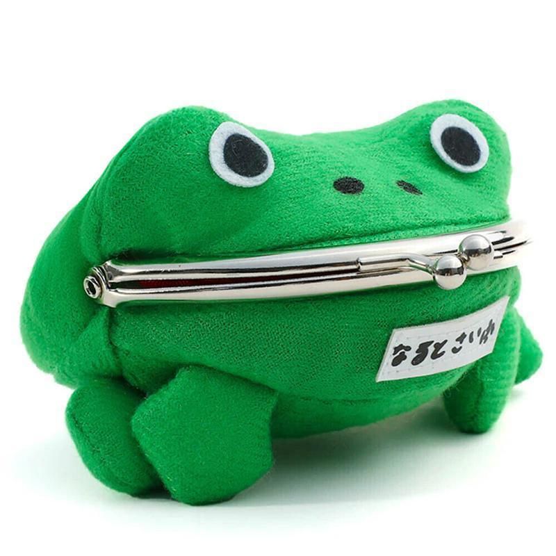 Charming Plush Frog Coin Purse Money Pouch Toy Wallet Unique Cash Bag