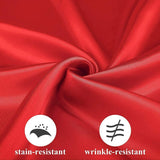 50PCS Polyester Plain Fabric Cotton Napkins For Wedding Cloth pc Table Dinner - Red - Side View