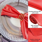 50PCS Polyester Plain Fabric Cotton Napkins For Wedding Cloth pc Table Dinner - Red