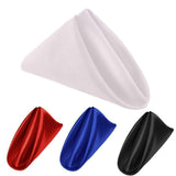 50PCS Polyester Plain Fabric Cotton Napkins For Wedding Cloth pc Table Dinner - Black
