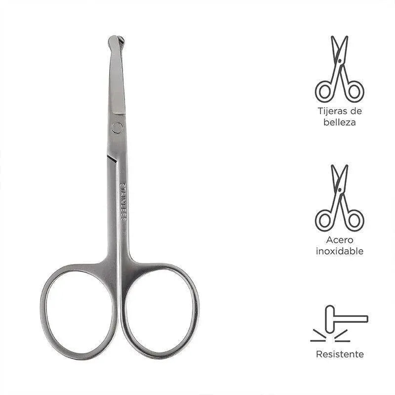 Korean Made Nose Hair Remover Stainless Steel Scissors Trimmer Precision Clipper