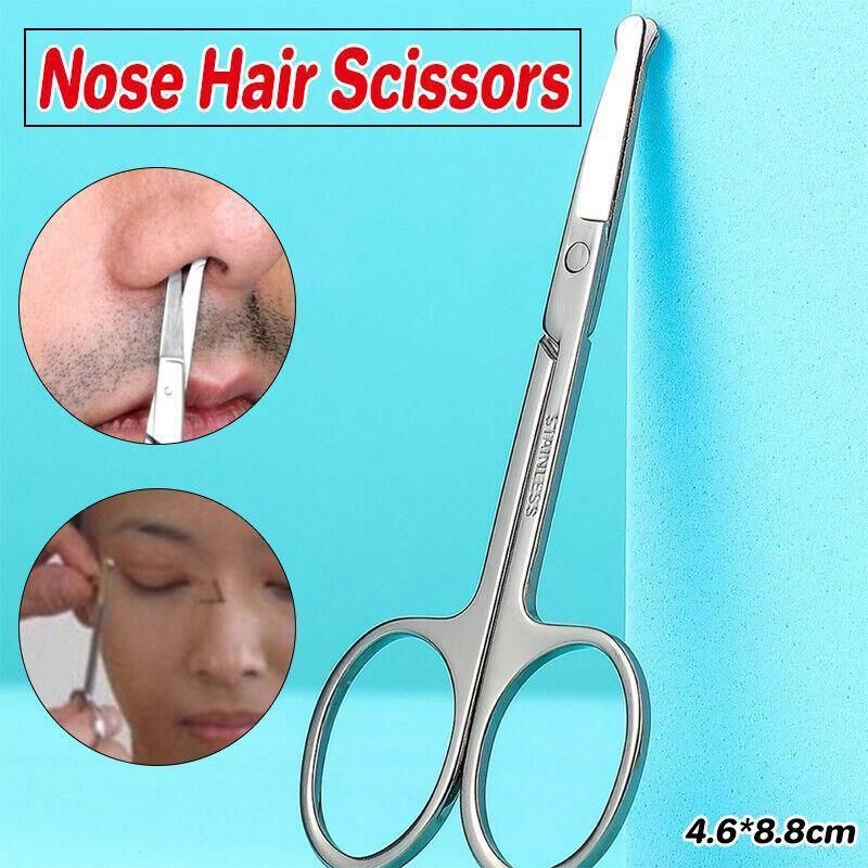 Korean Made Nose Hair Remover Stainless Steel Scissors Trimmer Precision Clipper