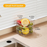 Stainless Steel Household Storage Basket Square Organizer for Kitchen and Home