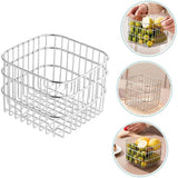 Stainless Steel Household Storage Basket Square Organizer for Kitchen and Home - Extra Image
