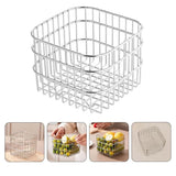 Stainless Steel Household Storage Basket Square Organizer for Kitchen and Home - Extra Image
