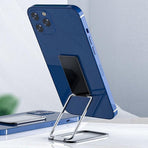 Portable Multifunctional Folding Metal Mobile Phone Holder Bracket Desktop Stand - Rose Gold