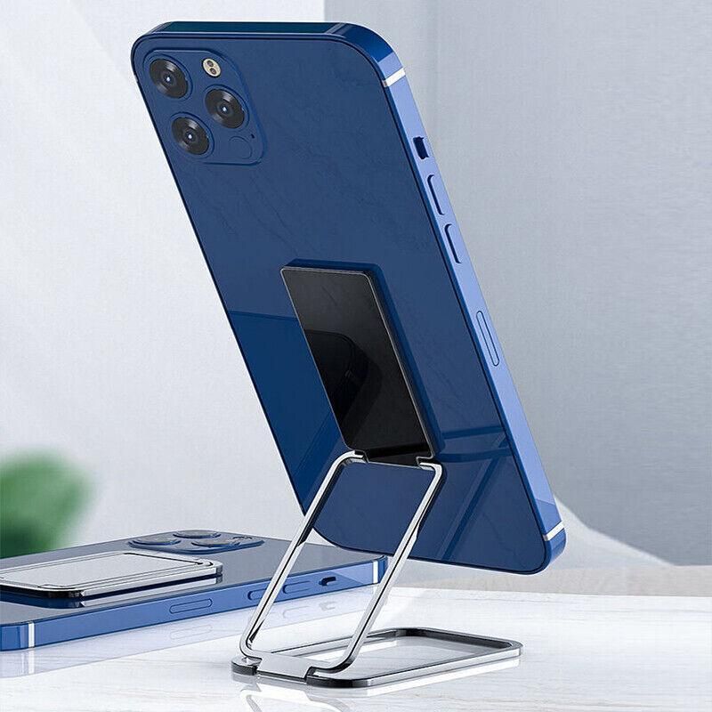 Portable Multifunctional Folding Metal Mobile Phone Holder Bracket Desktop Stand - Rose Gold