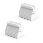 Large Bathroom Toothpaste Squeezer Tube Easy Stand Dispenser Rolling Holder Seat - White