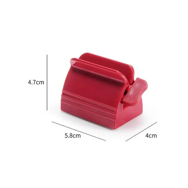 Large Bathroom Toothpaste Squeezer Tube Easy Stand Dispenser Rolling Holder Seat - White