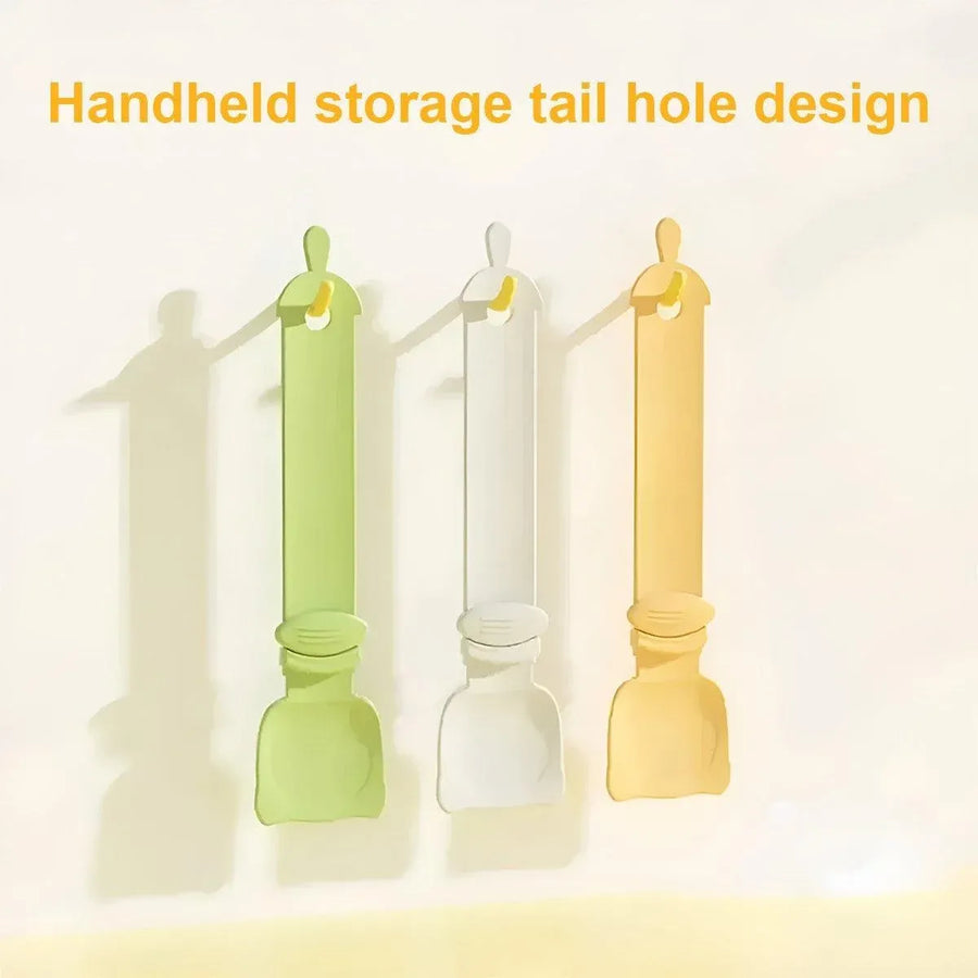 Cat Strip Scoop Squeezer Feeder Snack Spoon Easy Cat Feeding Treats - White