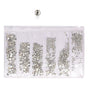 1440Pcs Glitter Rhinestones Crystal Clear Flat Bottom Glass Nail Art Nail Drill - Clear