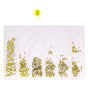 1440Pcs Glitter Rhinestones Crystal Clear Flat Bottom Glass Nail Art Nail Drill - Yellow