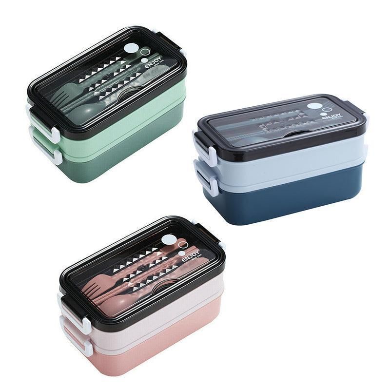 Bento Box Lunch Containers Food Microwave Stainless Portable Dinnerware Au - Pink