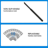 304SS Aquarium Stainless Steel Algae Scraper Blade Fish Tank Glass Cleaner - 45-Degree Angle