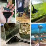 304SS Aquarium Stainless Steel Algae Scraper Blade Fish Tank Glass Cleaner - Rear View