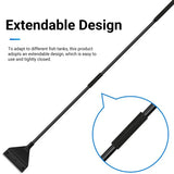 304SS Aquarium Stainless Steel Algae Scraper Blade Fish Tank Glass Cleaner - Low Angle