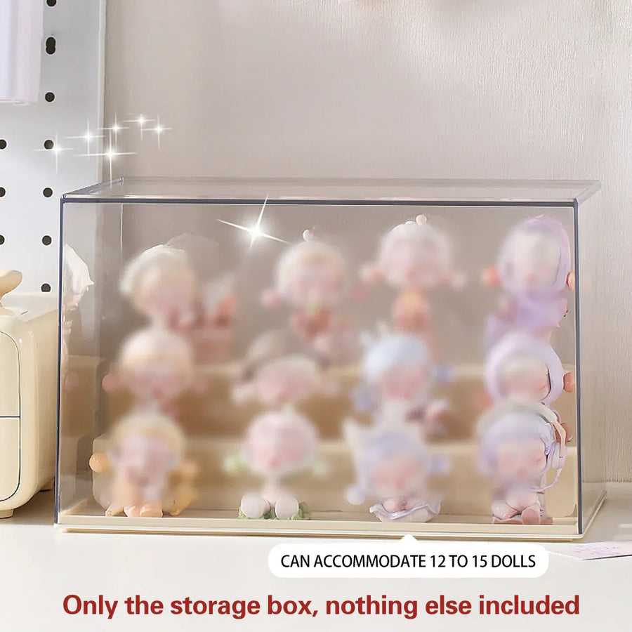 Blind Box Storage Display Rack Transparent Acrylic Collectible Display Case - Blue
