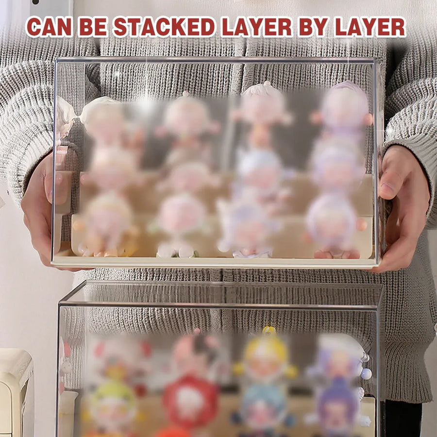 Blind Box Storage Display Rack Transparent Acrylic Collectible Display Case - White