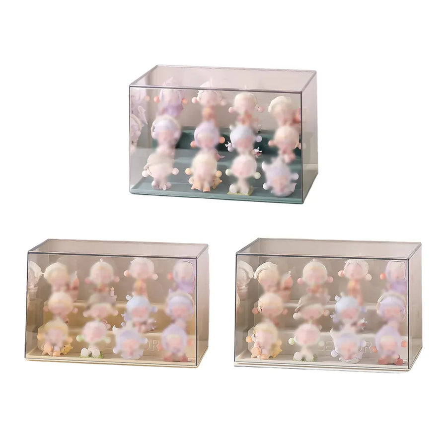 Blind Box Storage Display Rack Transparent Acrylic Collectible Display Case - Yellow