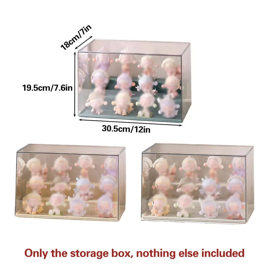 Blind Box Storage Display Rack Transparent Acrylic Collectible Display Case - Yellow