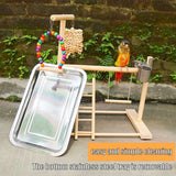 Parrot Wooden Playground Station Swing Climbing Ladder Cage Rack Bird Perch Toy - Extra Image