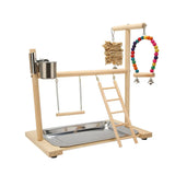 Parrot Wooden Playground Station Swing Climbing Ladder Cage Rack Bird Perch Toy - Extra Image
