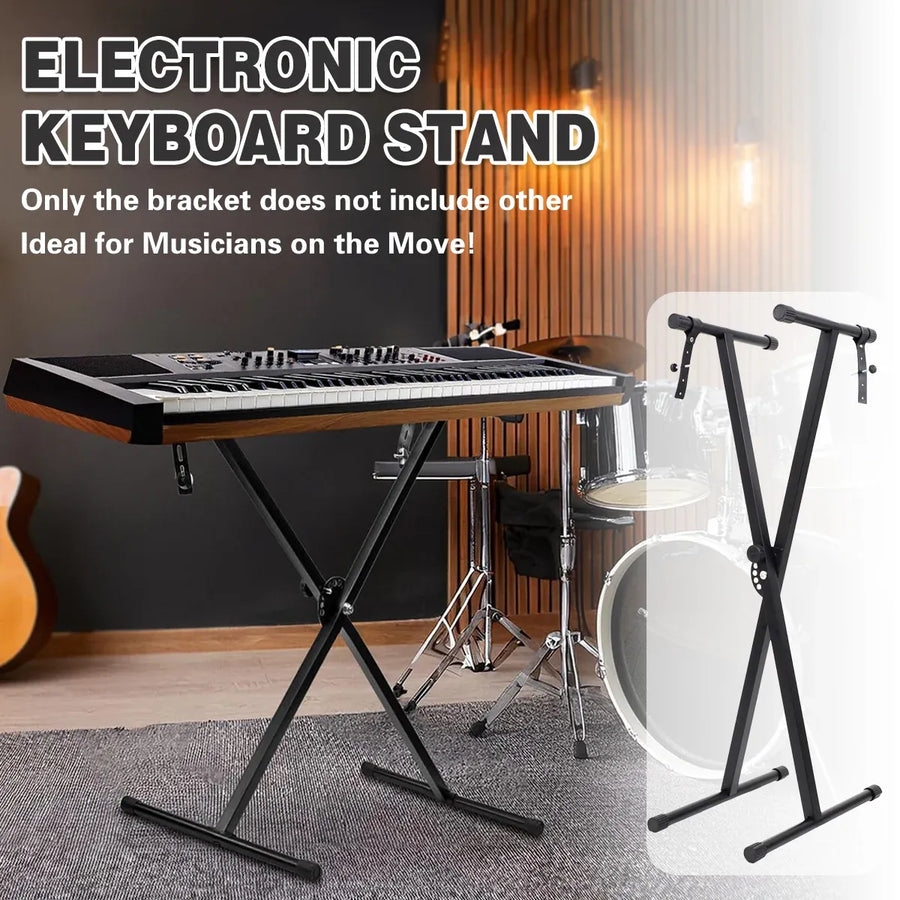 X-type Electronic Keyboard Stand Adjustable Height for Piano Keyboard Studio