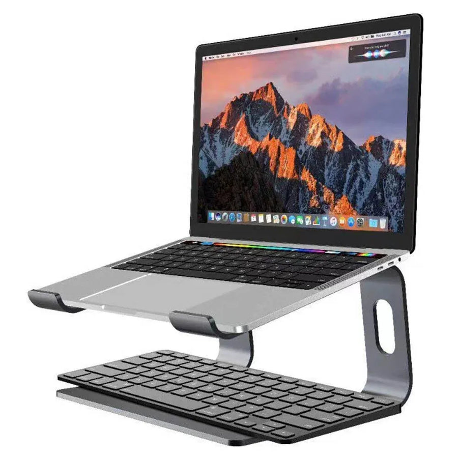 Desk Laptop Stand Aluminium Riser Compatible with 11 to 15 Inch Laptops - Black