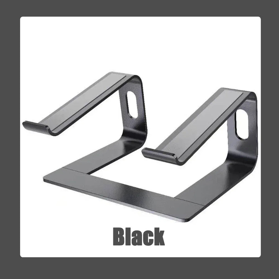 Desk Laptop Stand Aluminium Riser Compatible with 11 to 15 Inch Laptops - Black