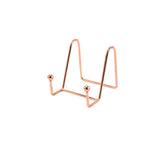 Iron Display Stand Dish Rack-Plate Bowl Picture Frame Photo Book Pedestal Holder - Rose Gold-L - Low Angle