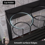 Magnetic Mug Organizer Cup Holder Wall Mount Storage for Kitchen Office Home Use - White