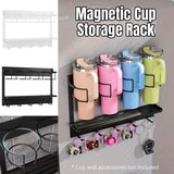 Magnetic Mug Organizer Cup Holder Wall Mount Storage for Kitchen Office Home Use - White - Extra Image