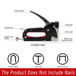 3-in-1 Manual Staple Gun Tacker, 1 Piece, Staples Not Included