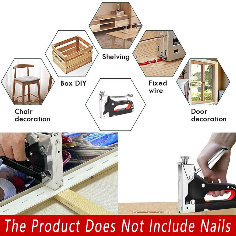 3-in-1 Manual Staple Gun Tacker, 1 Piece, Staples Not Included