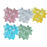 Luminous Stars Set 100PCS Fluorescent Five Pointed Plastic Stars DIY Decor - Front View