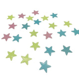 100 Pieces Glow-in-the-Dark Luminous Star Wall Stickers for Bedroom or Ceiling Decor - Pink - Front View