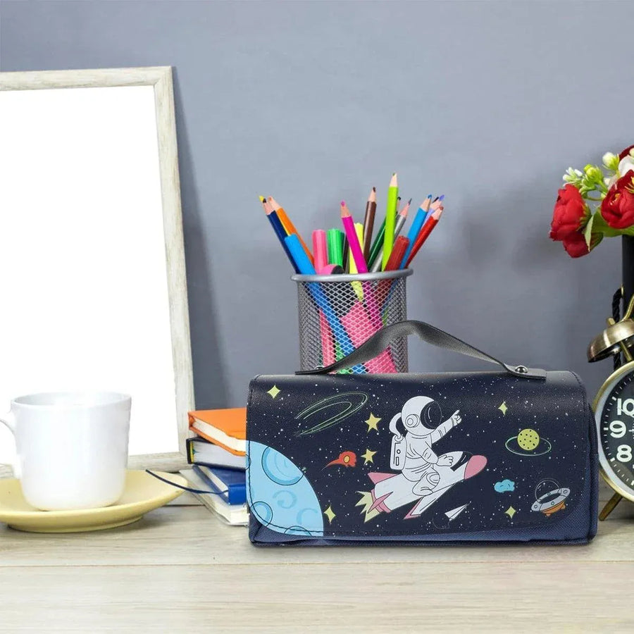 Functional Pencil Case Stationery Bag Pen Holder Storage Organizer for School - 06