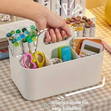 Multi Functional Desktop Organizer Compartmentalized Storage Box Portable Basket - Pink